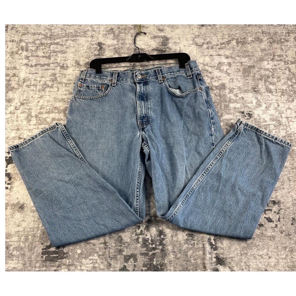 Vtg Levis 550 Jeans Mens 36x30 Light Wash Relaxed Tapered Leg High Rise Baggy